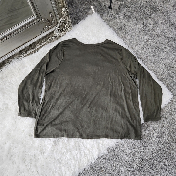 Ava & Viv Olive Green Long Sleeve Top. Size 4X. New. - Picture 1 of 7
